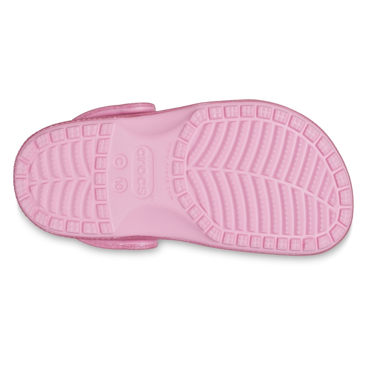 Σαμπό CROCS σκούρο ροζ Classic Glitter Clog K