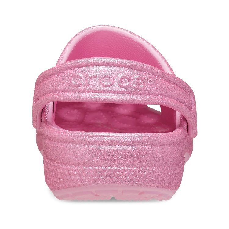 Σαμπό CROCS σκούρο ροζ Classic Glitter Clog K