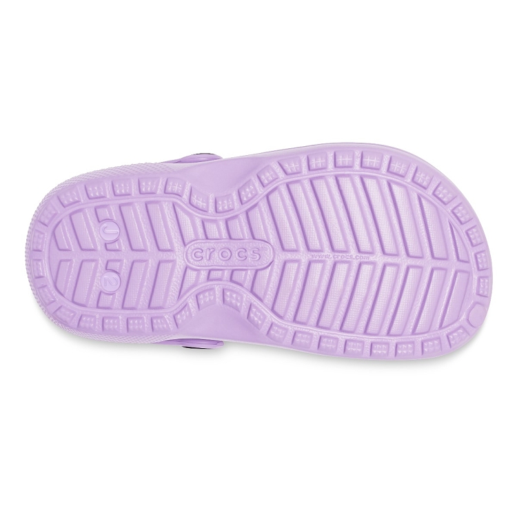 Σαμπό Crocs με εσωτερική επένδυση γούνα λιλά Classic Lined Clog K