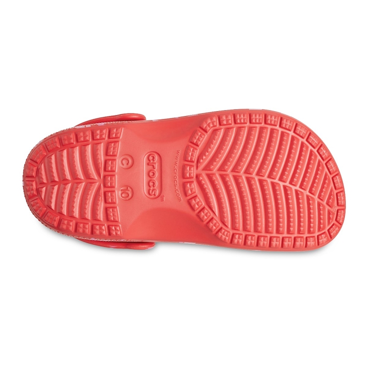 Σαμπό CROCS κόκινο με ροζ καρδούλες  Classic VDay Clog T