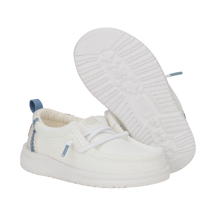 Wally T Summer Linen - White/Stone Grey