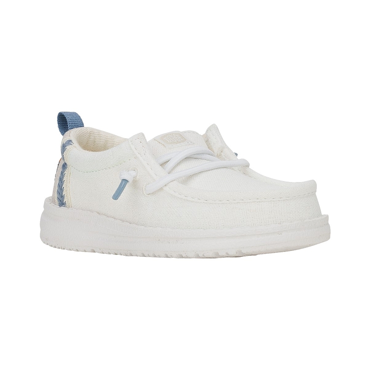 Wally T Summer Linen - White/Stone Grey