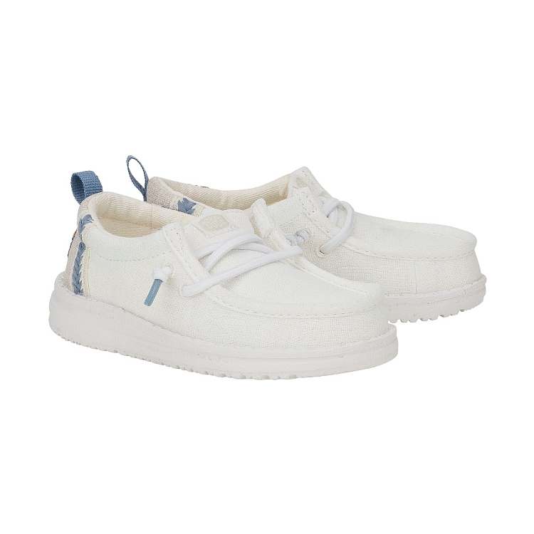 Wally T Summer Linen - White/Stone Grey