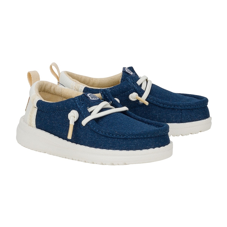 Wally T Summer Linen - Sargasso Blue/White