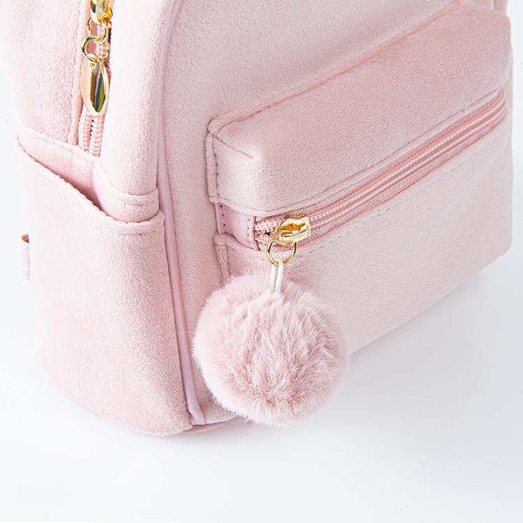 Backpack bow pink pompom