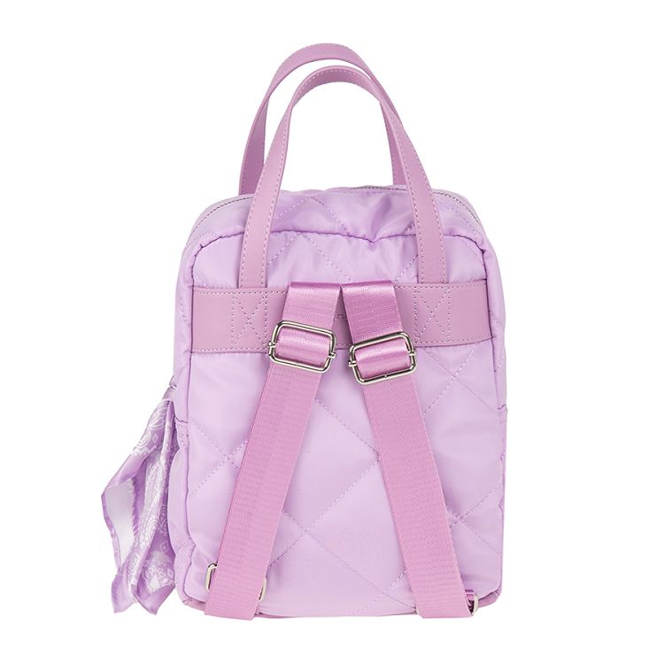 Lilac backpack with matching scarf
