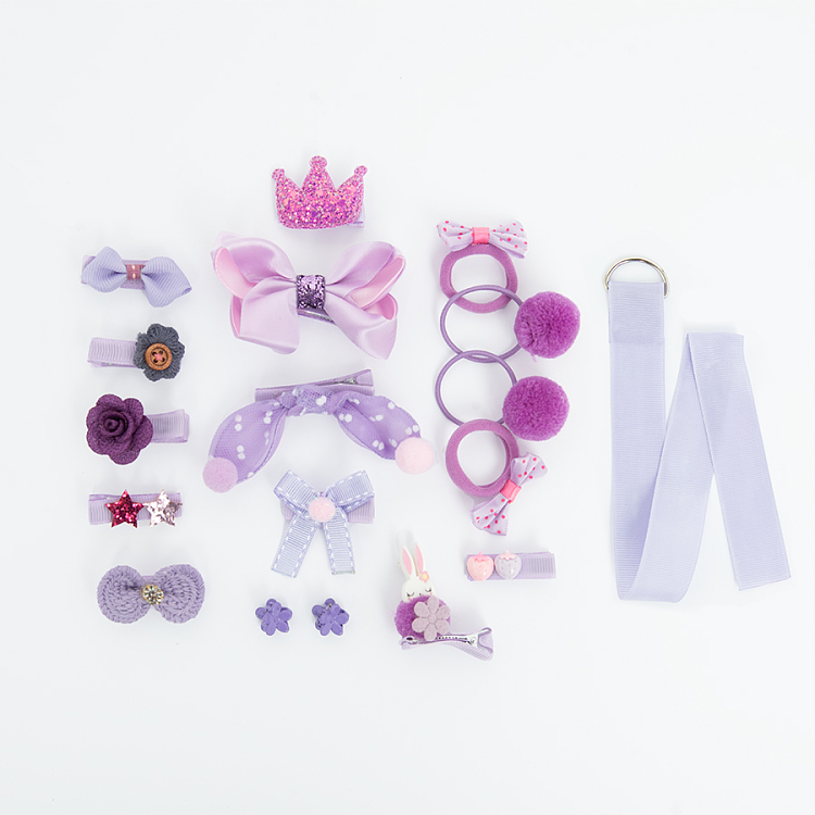 Hair set in gift box purple