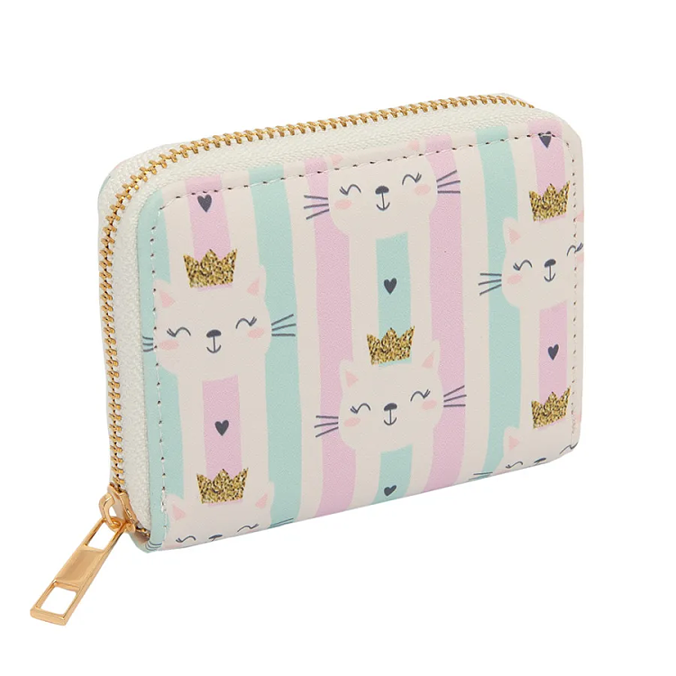 Wallet with crow. Cat stripes