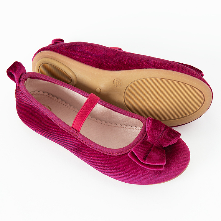 Burgundy ballerina shoes