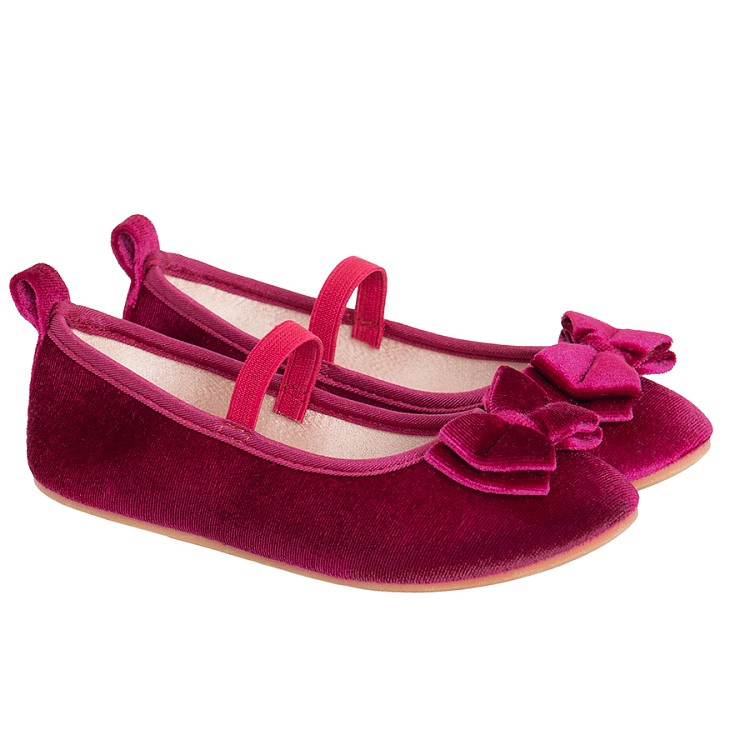 Burgundy ballerina shoes
