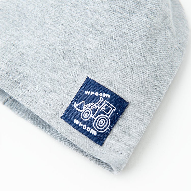 Grey accessories set with trucks print