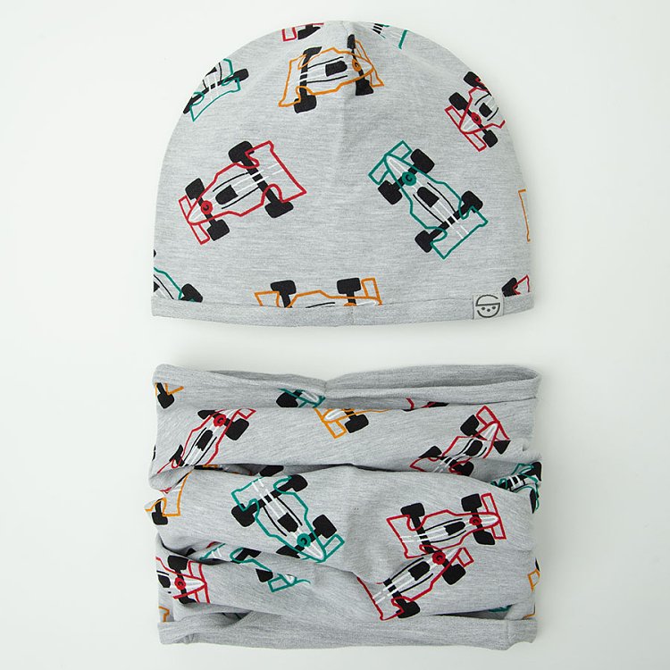 Grey cap with Formula1 cars print