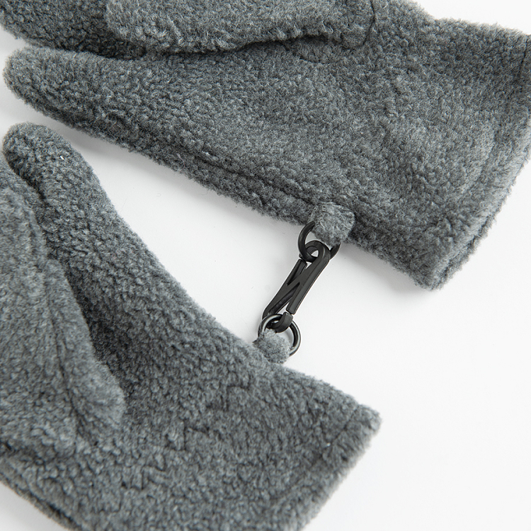 Γάντια γκρι σκούρο fleece