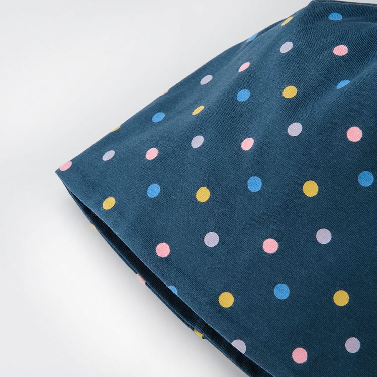 Navy blue polka dot cap