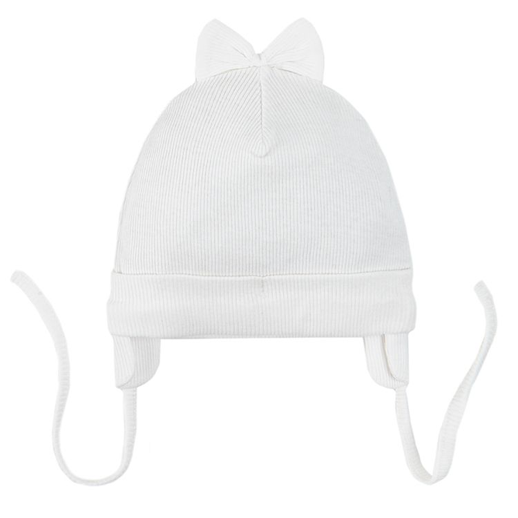 Cream cap with bow