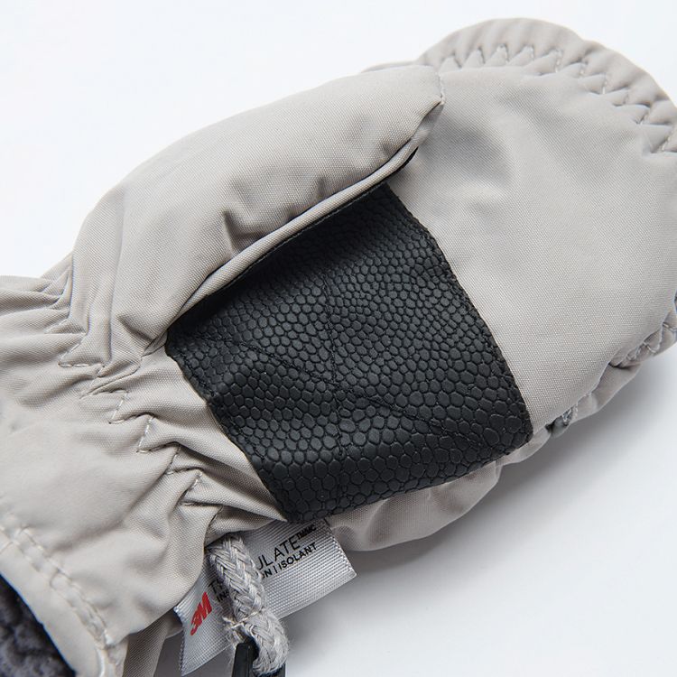 Γάντια του σκι γκρι με σχέδιο λαγουδάκι και με 3M insulation