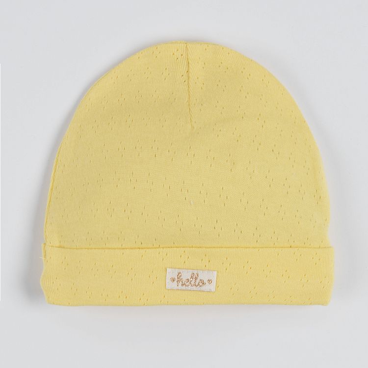 Pink and yellow all year around beanies - 2 pack