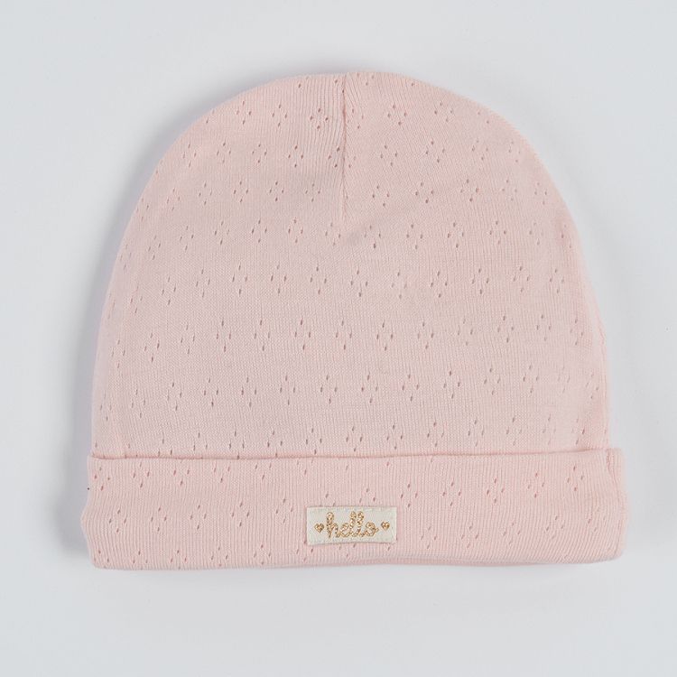 Pink and yellow all year around beanies - 2 pack