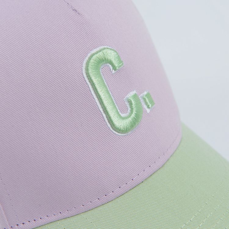 Καπέλο μωβ πράσινο με γείσο