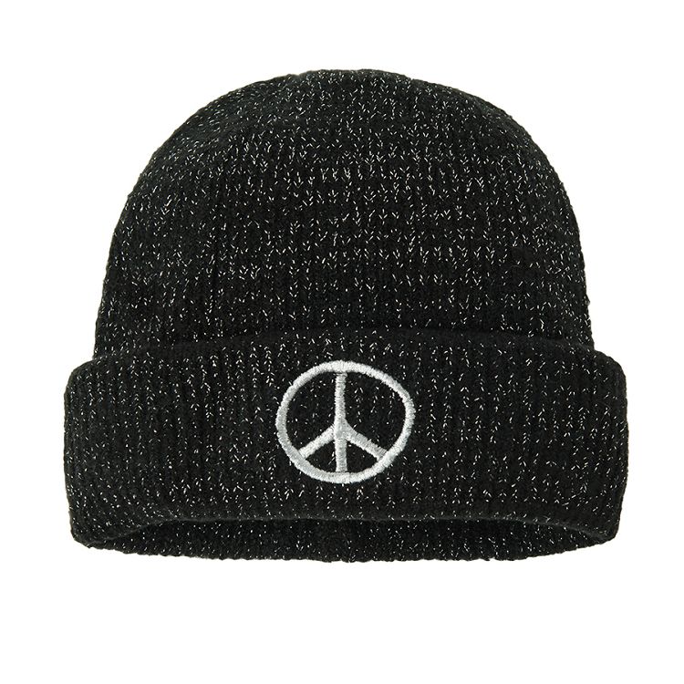 Black cap with peace sign