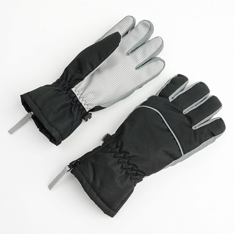 Γάντια σκι μαύρα γκρι