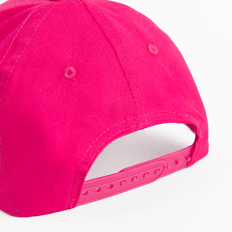 Fuchsia jockey hat with watermelon print