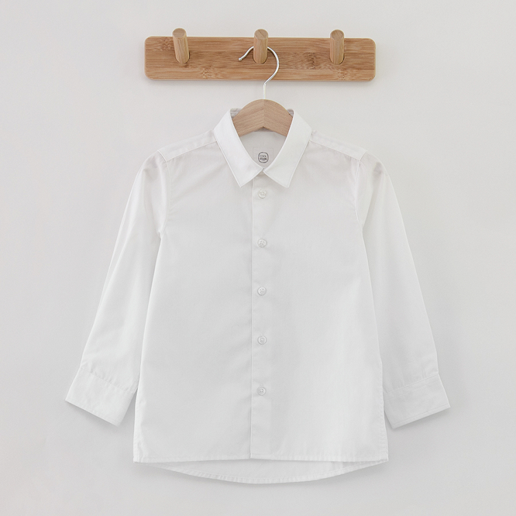 White long sleeve button down shirt
