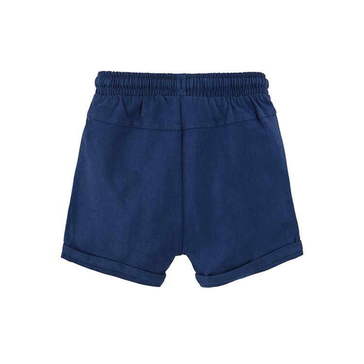 Blue shorts with cord and pockets