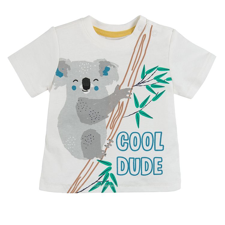 Short sleeve blouse with koala COOL DUDE print