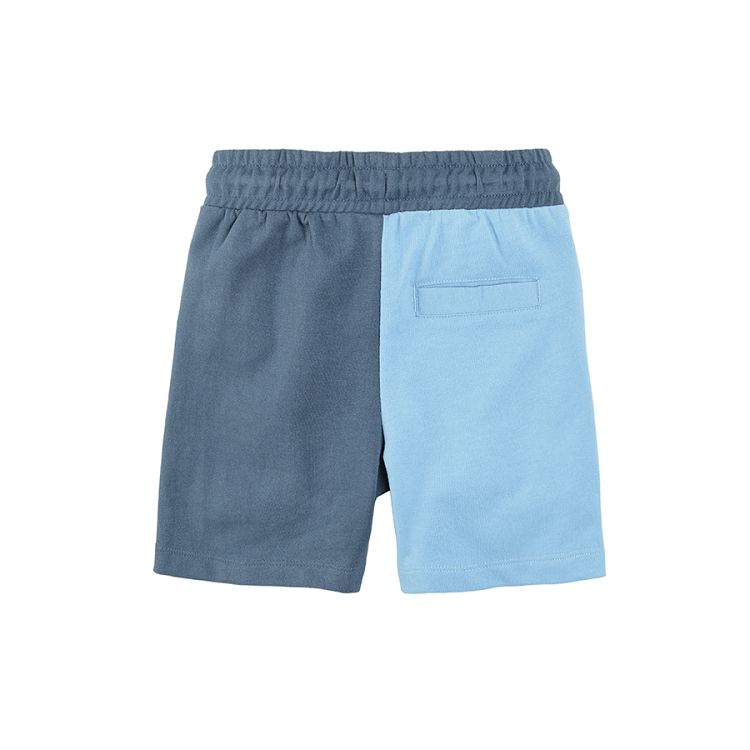 Light and dark blue shorts with cord