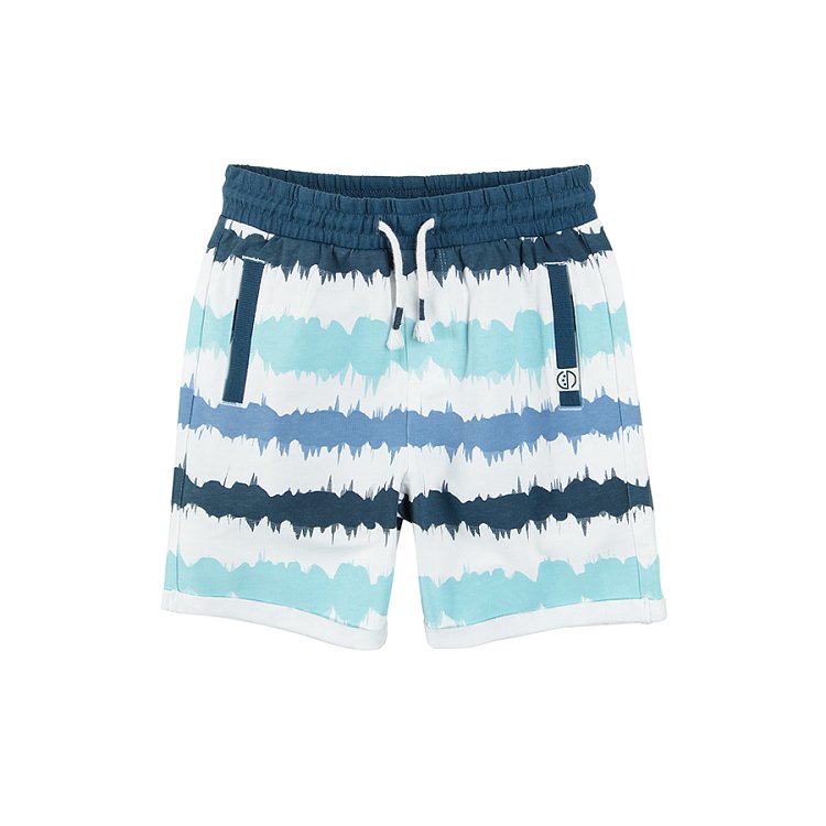 Shorts with cord in shades of blue