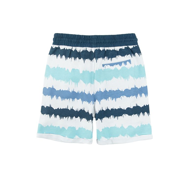 Shorts with cord in shades of blue