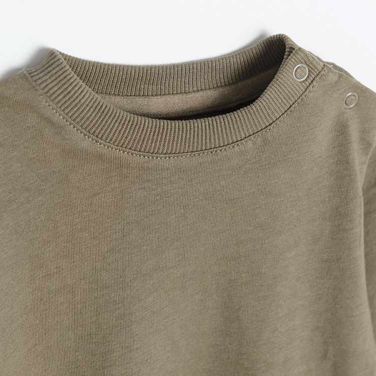 Olive long sleeve blouse