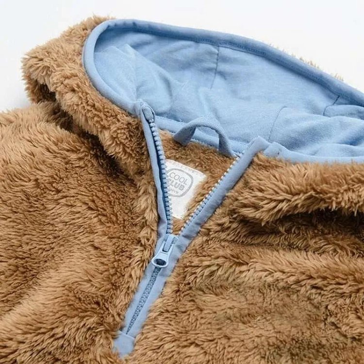 Beige sweatshirt with a hood
