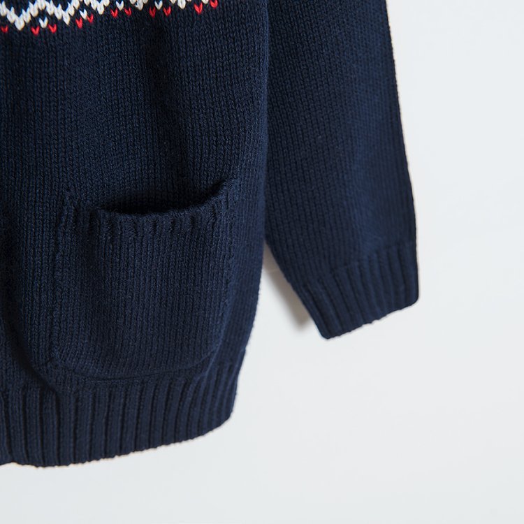 Navy blue button down cardigan
