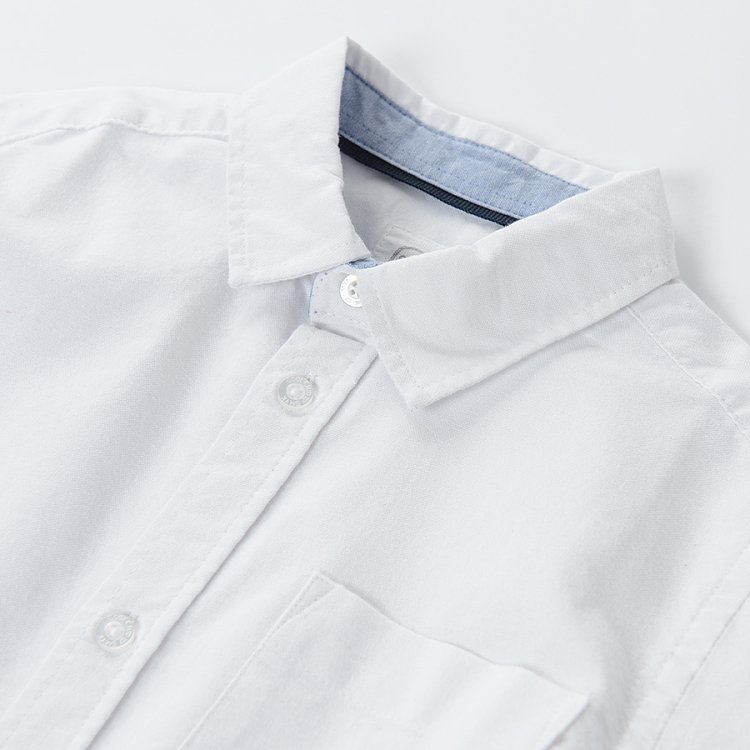 White button down short with chest pocket