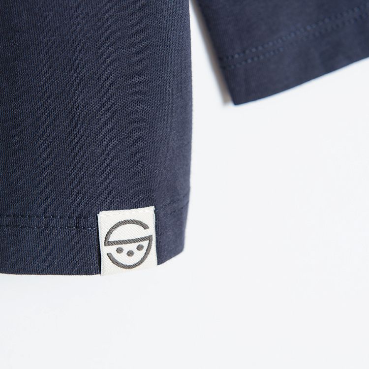 Dark blue long sleeve blouse