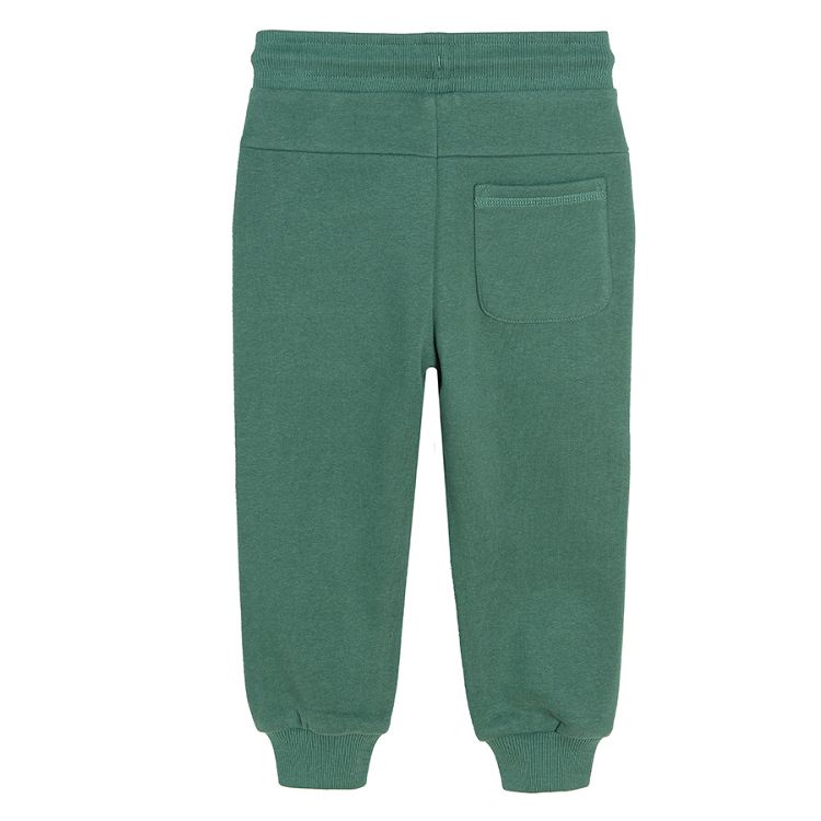 Dark green jogging pants