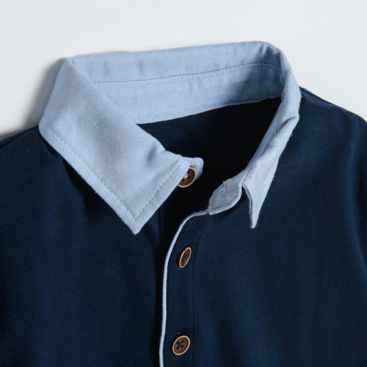 Navy blue long sleeve blouse