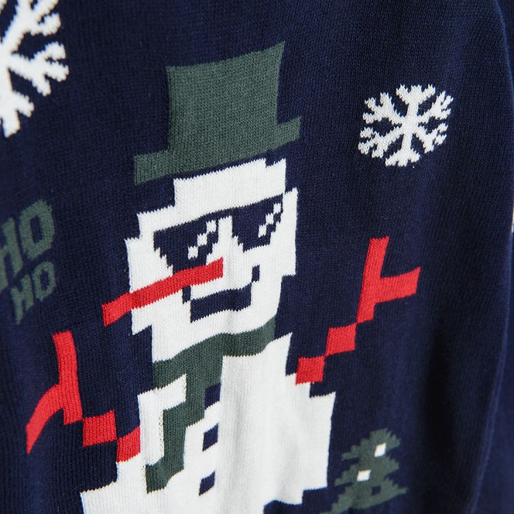 Dark blue Christmas snowman sweatshirt