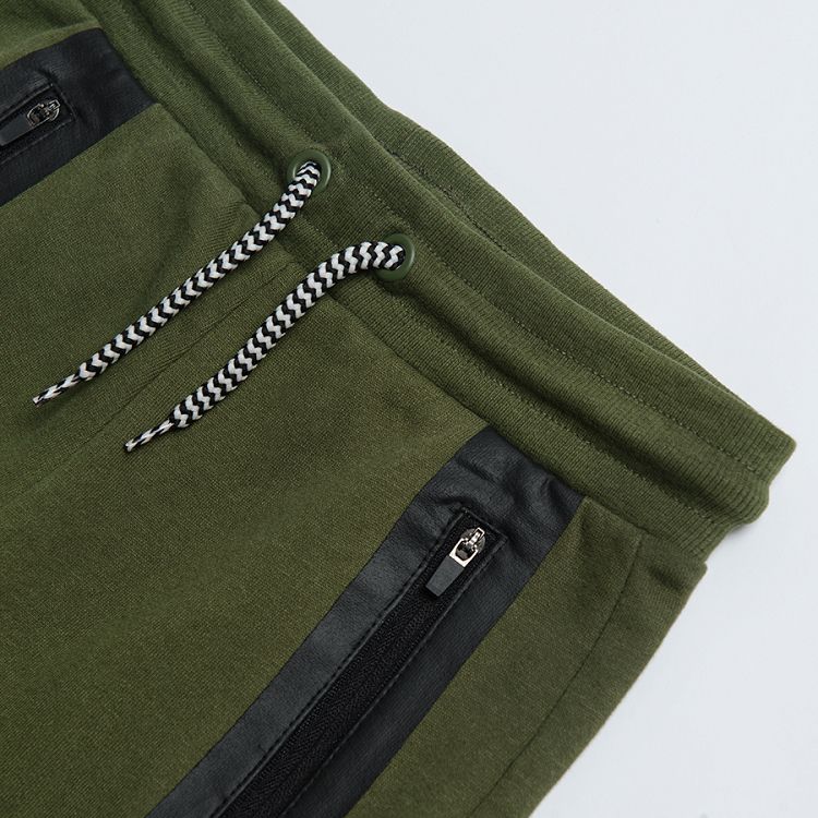 Green jogging pants