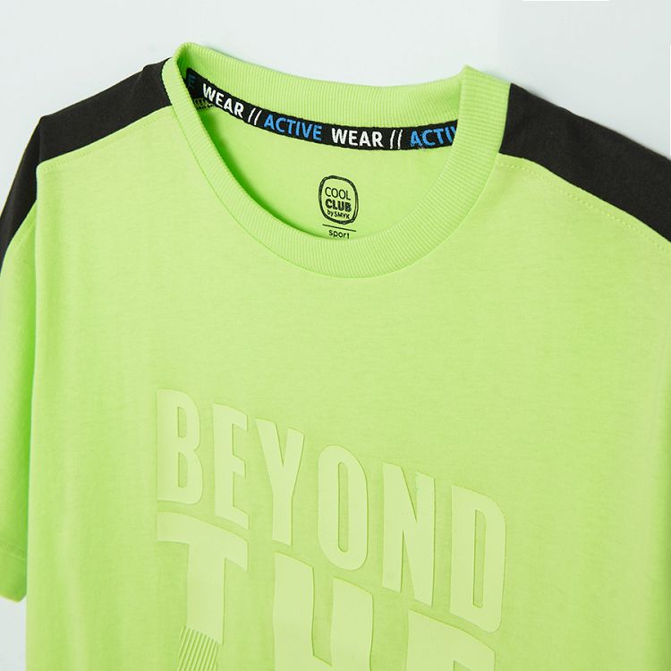Lime BEYOND THE LIMITS short sleeve blouse