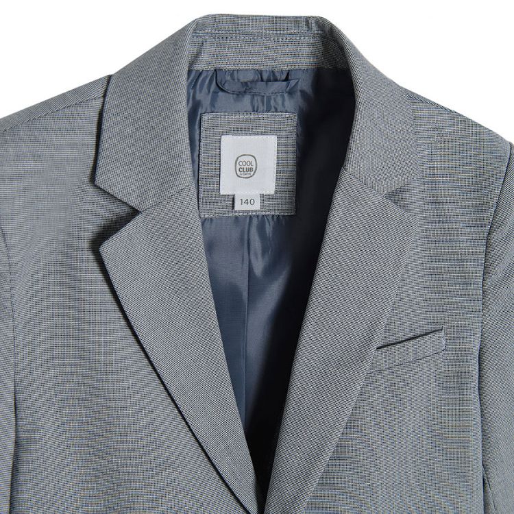 Blue melange long sleeve jacket