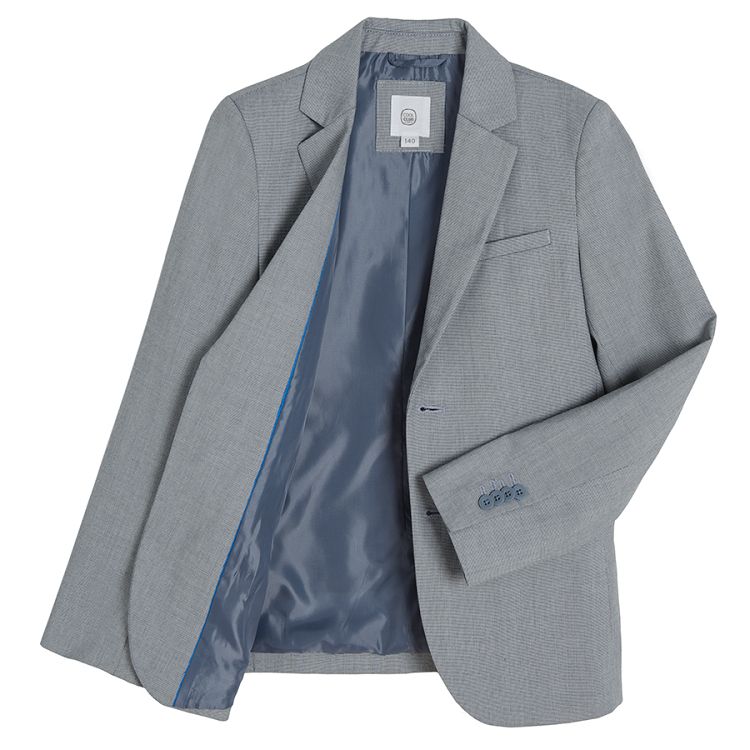 Blue melange long sleeve jacket