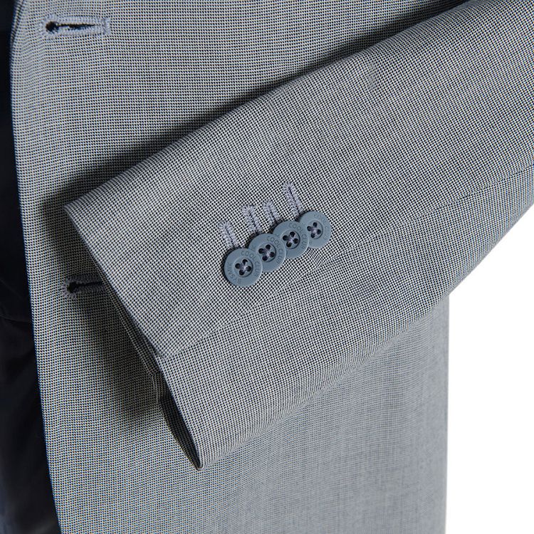 Blue melange long sleeve jacket