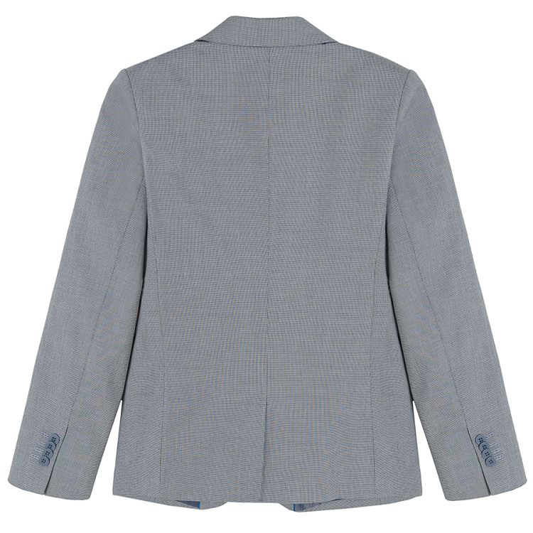 Blue melange long sleeve jacket
