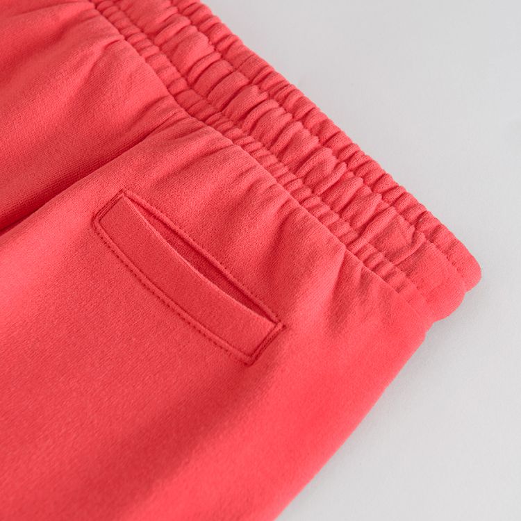 Φόρμα κόκκινη με λάστιχο και τσέπες