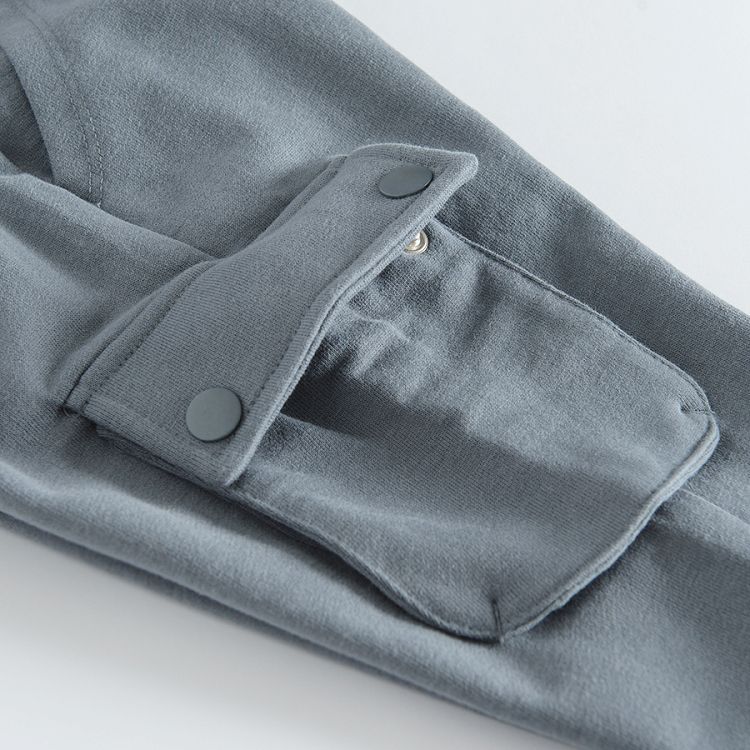 Antracite jogging pants with one external pocket