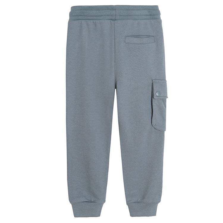 Antracite jogging pants with one external pocket