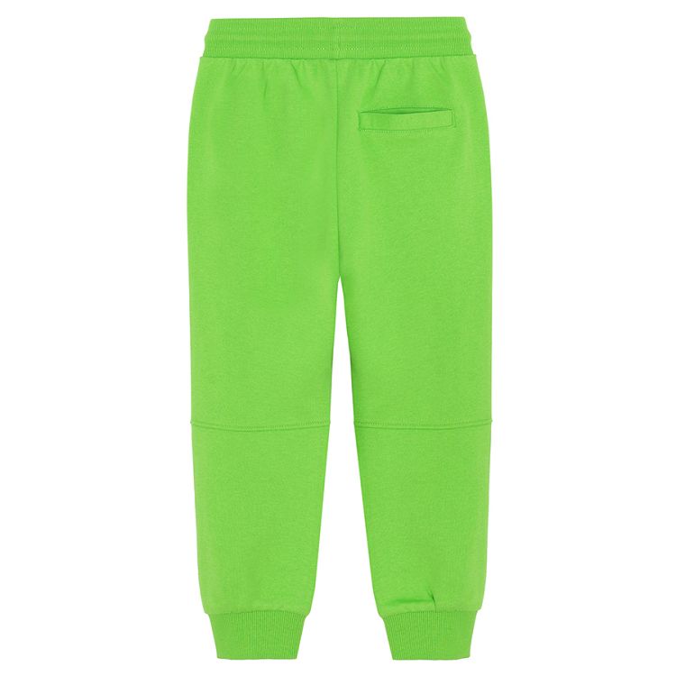 Green and grey jogging pants with adjustable waist- 2 pack